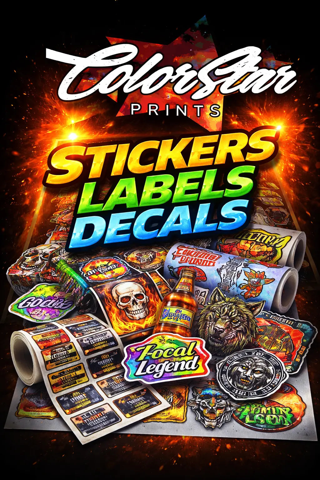 Stickers - Labels - Decals - Color Star Prints