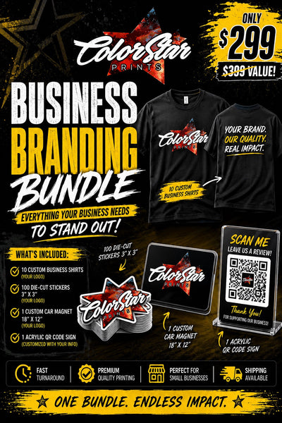 Business Branding Bundle advertising graphic for Color Star Prints