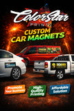 Custom Car Magnets Color Star Prints