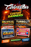 Custom Banners Color Star Prints