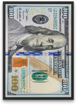 Ben Franklin Blue Hundred Money Canvas Print